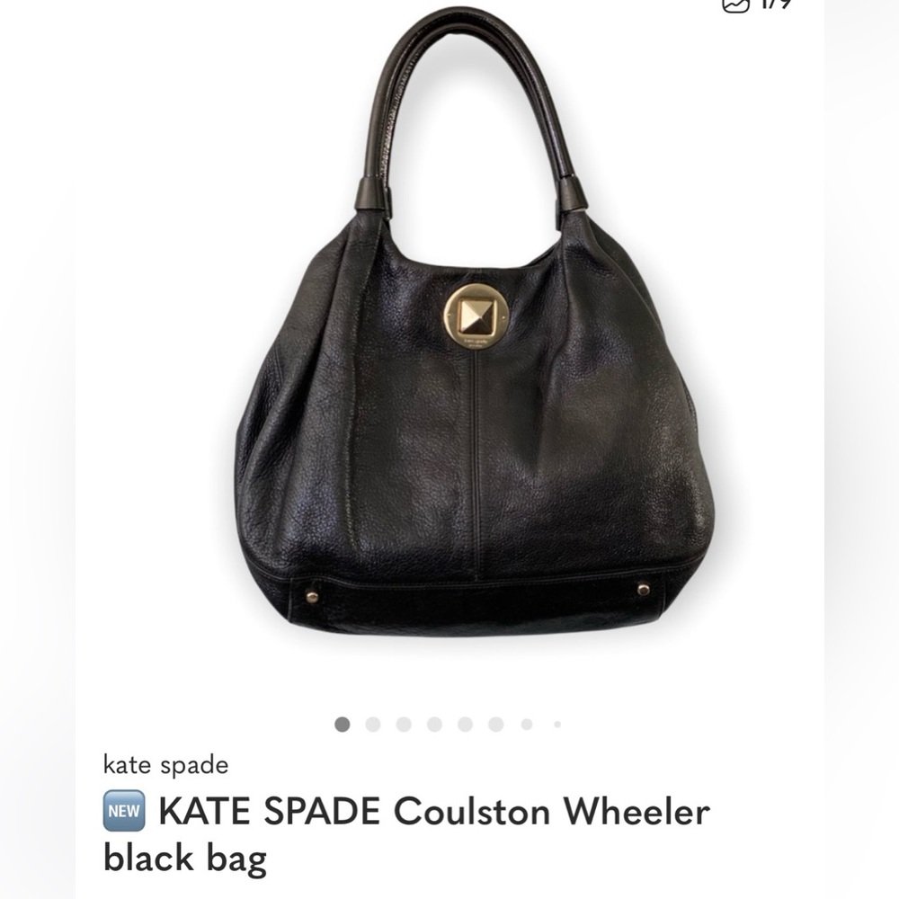 ✨ Kate Spade Coulston Wheeler Black Pebbled Leather Handbag